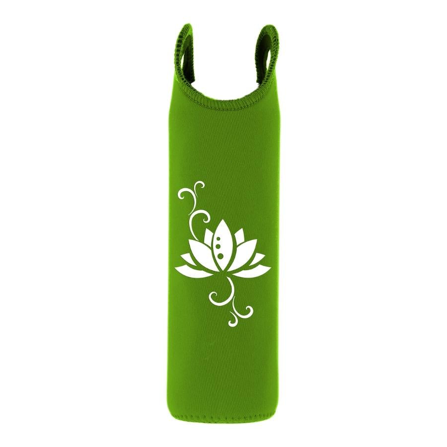 grüne neopren schutzhülle mit lotusblumenmotiv