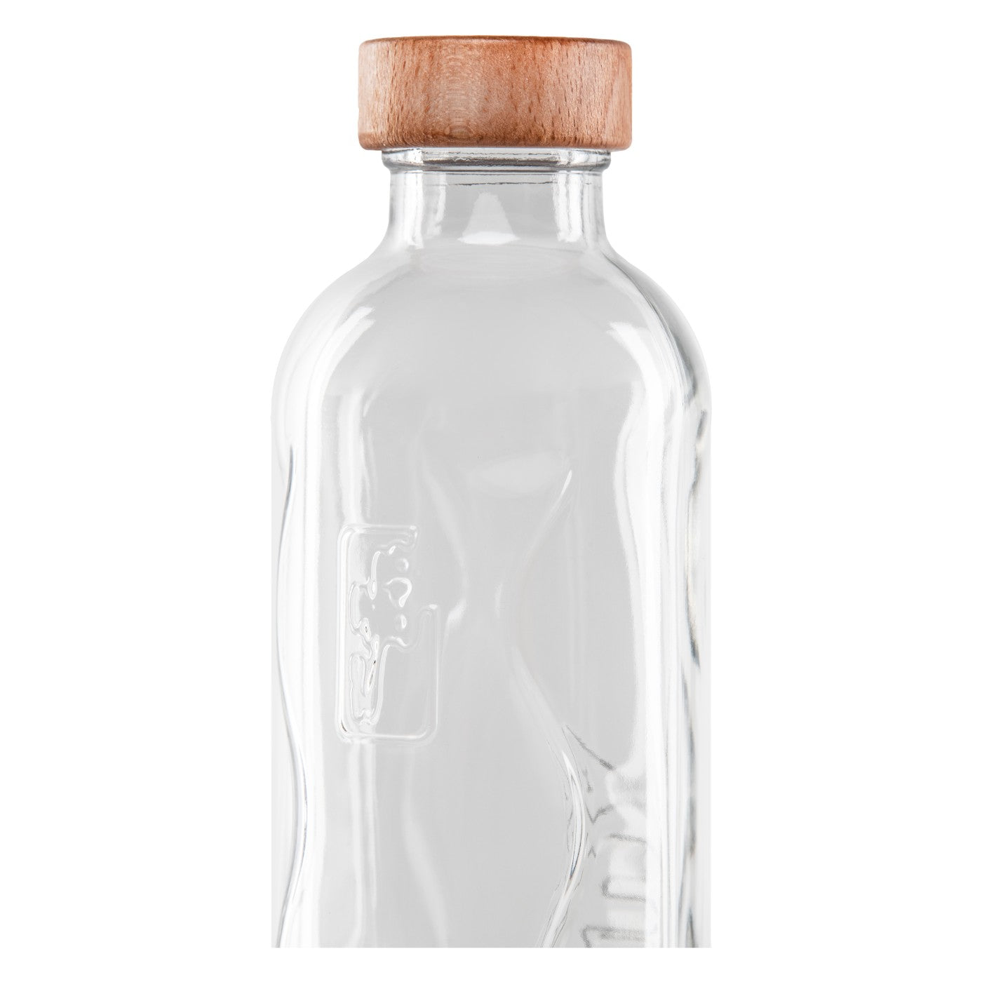 oro hologramm auf flaska glaswasserflasche mit schraubverschluss ohne deckel