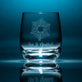 wasser trinkglas flaska wasser kristall motiv masaru emoto love and gratitude wasser kristall blauer hintergrund