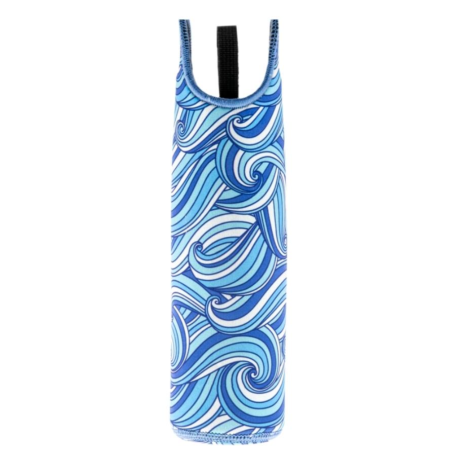 blaue neopren schutzhülle mit meer wellen design