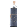 flaska wiederverwendbare glasflasche mit neopren schutzhülle und jeans design
