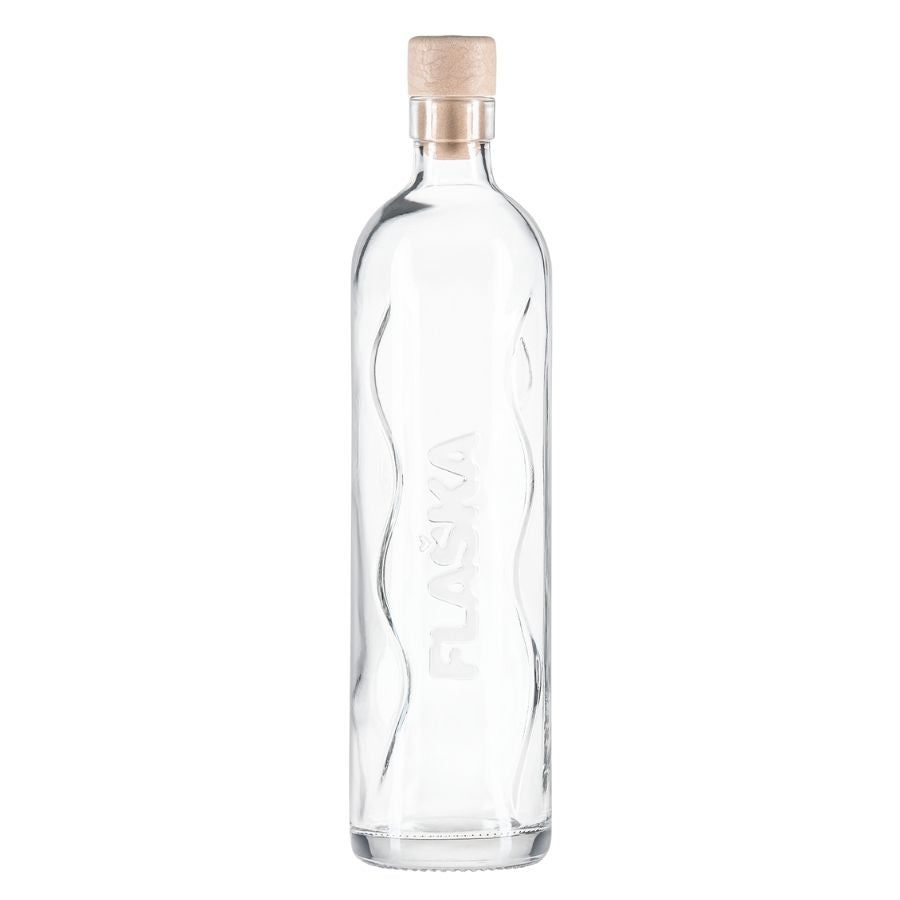 flaska glaswasserflasche mit wasserdichtem zapfen